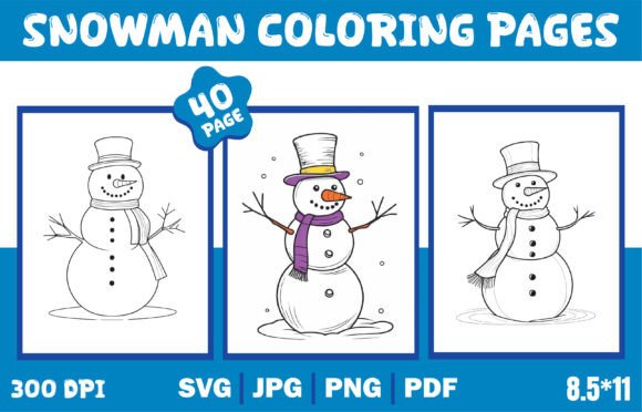 Snowman Coloring Page for Kids