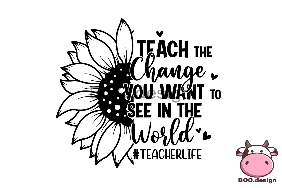 Sunflower Teacher Svg,Back to School Svg
