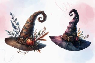 Witch Hat Watercolor Clipart Graphic by RevolutionCraft · Creative Fabrica
