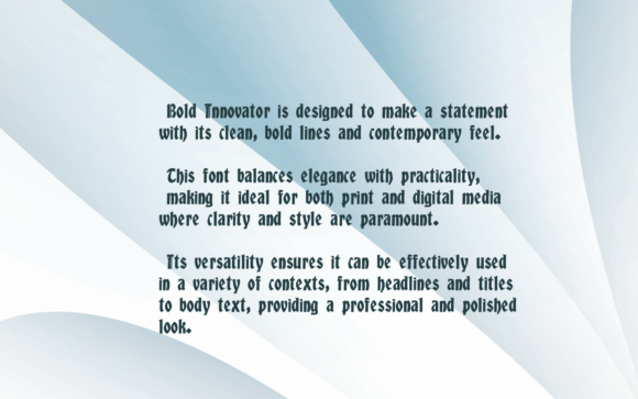 Bold Innovator Font - Preview 3