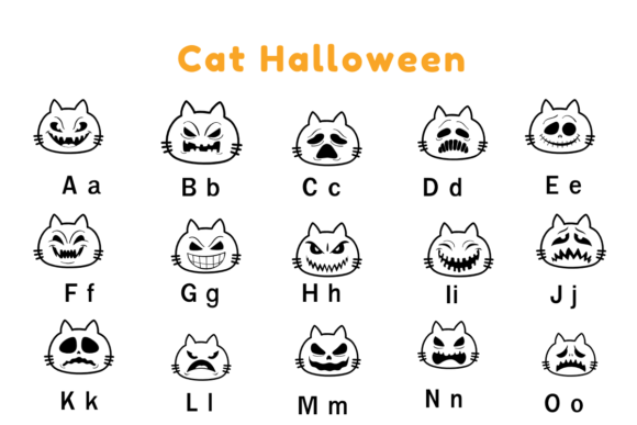 Cat Halloween Font - Preview 1