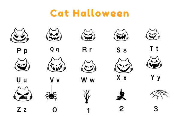 Cat Halloween Font - Preview 2