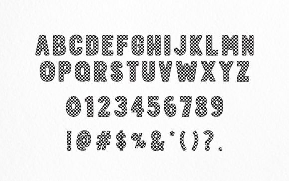 Checkered Army Font - Preview 1