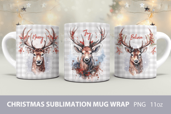 Christmas Mug Wrap Sublimation Mug Wrap Graphics