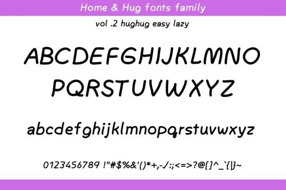 Hughug Easy Lazy Font - Preview 1