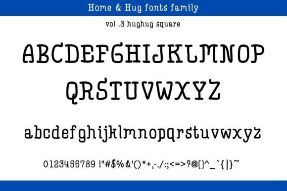Hughug Square Font PNG with transparent background - Preview 1