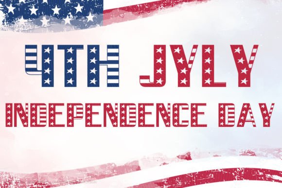 Patriotic Usa Font PNG with transparent background - Preview 1