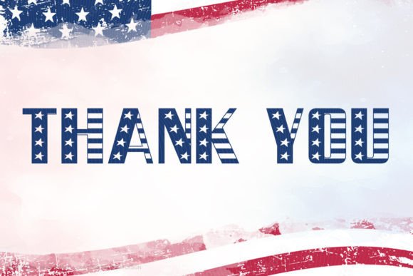 Patriotic Usa Font PNG with transparent background - Preview 4