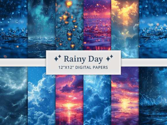 Rainy Day Digital Papers