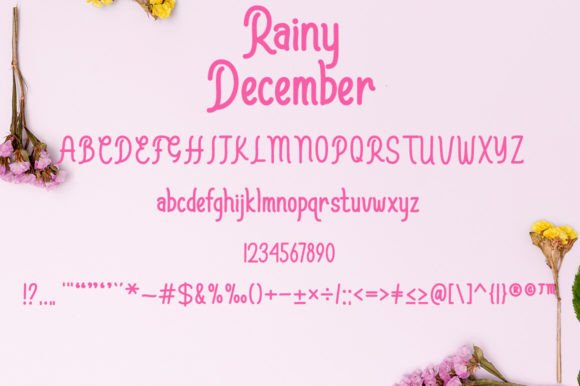 Rainy December Font PNG with transparent background - Preview 5