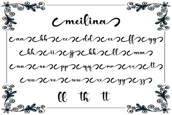 Meilina Font PNG with transparent background - Preview 5