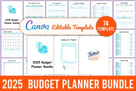 2025 Budget Planner Bundle Canva