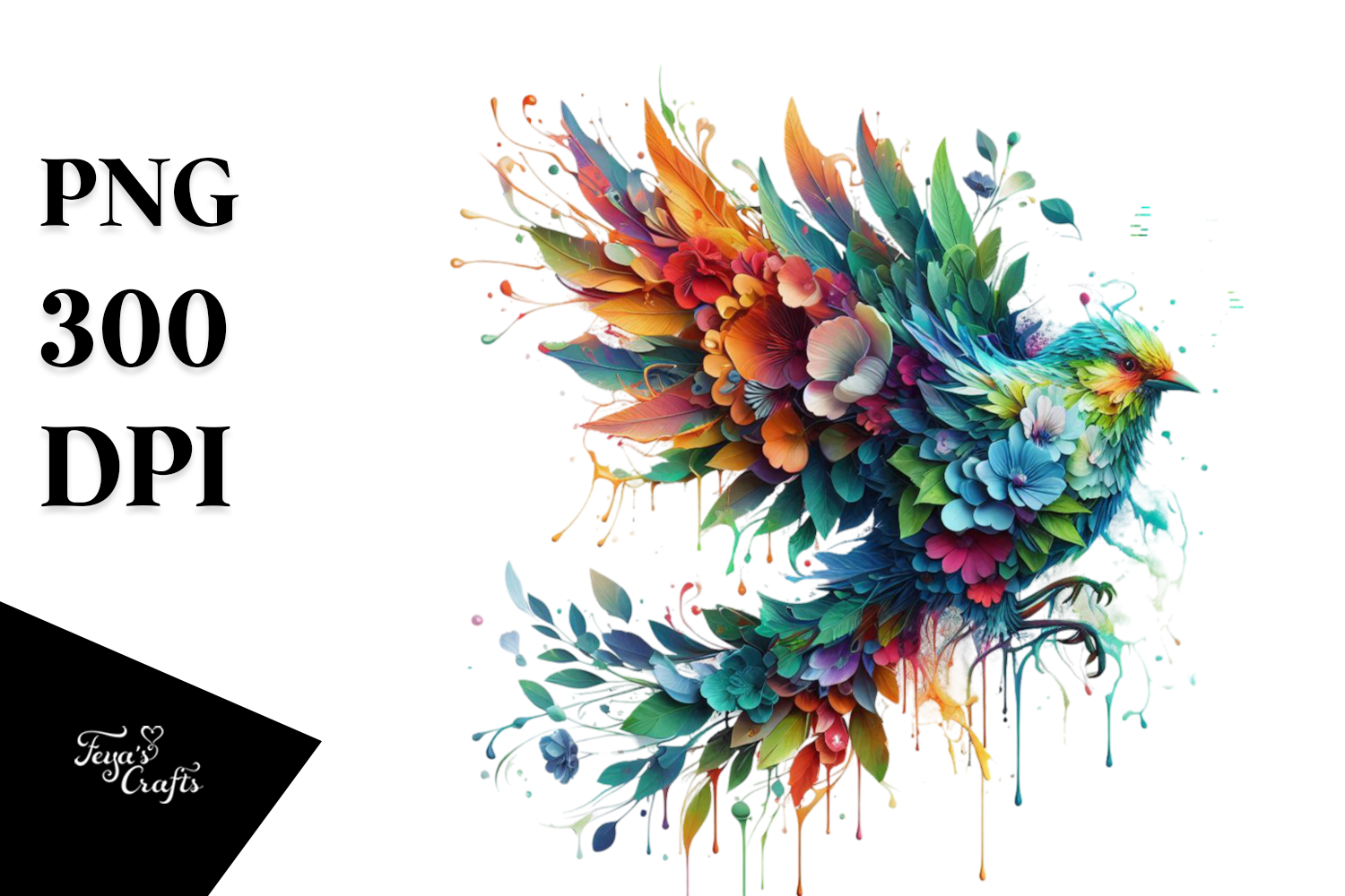 Abstract Vibrant Bird PNG Graphic by Anastasia Feya · Creative Fabrica