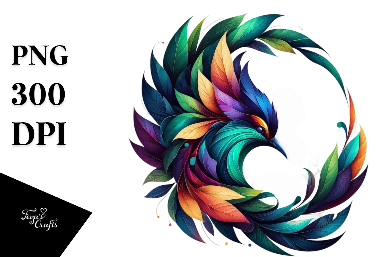 Abstract Vibrant Bird PNG Graphic by Anastasia Feya · Creative Fabrica