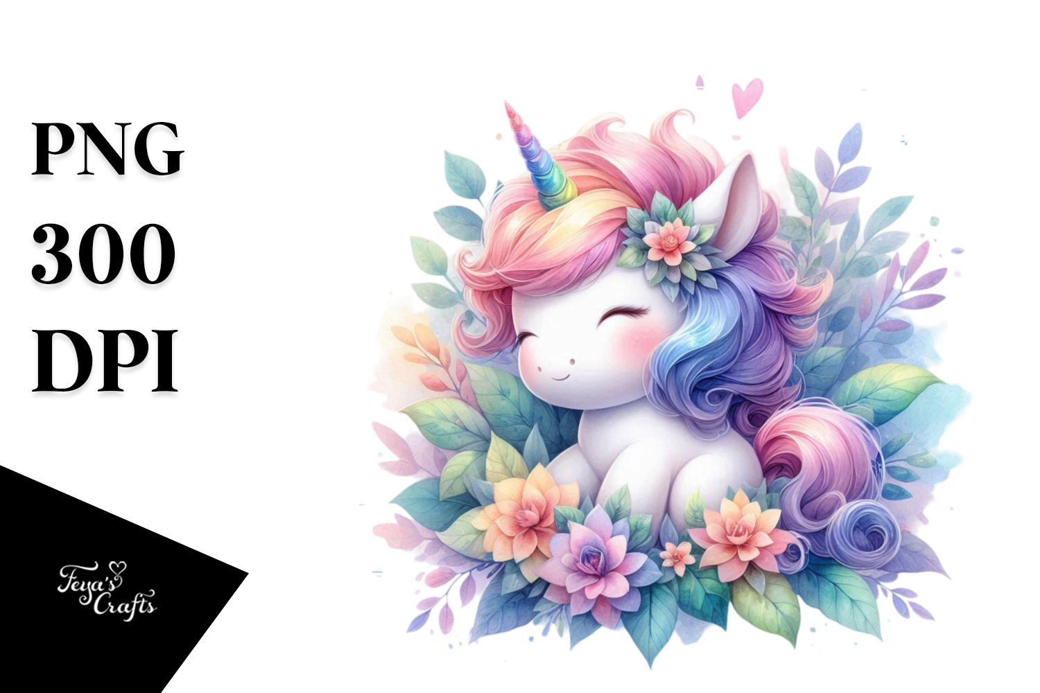 Baby Unicorn Flower PNG Graphic by Anastasia Feya · Creative Fabrica