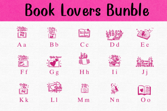 Book Lovers Bundle Font - Preview 1