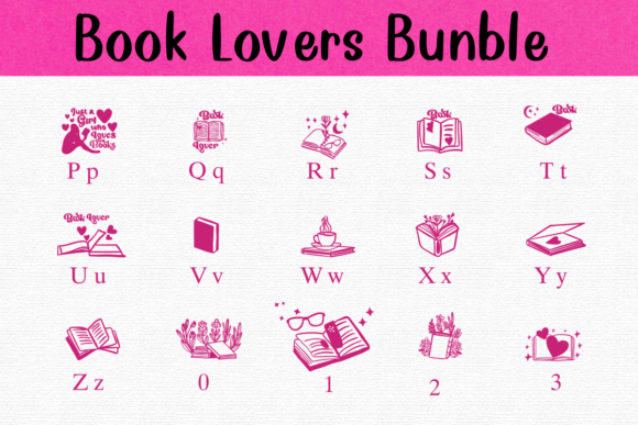 Book Lovers Bundle Font - Preview 2