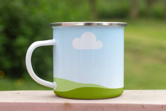 Canva DRAG & DROP Enamel Mug Mockup
