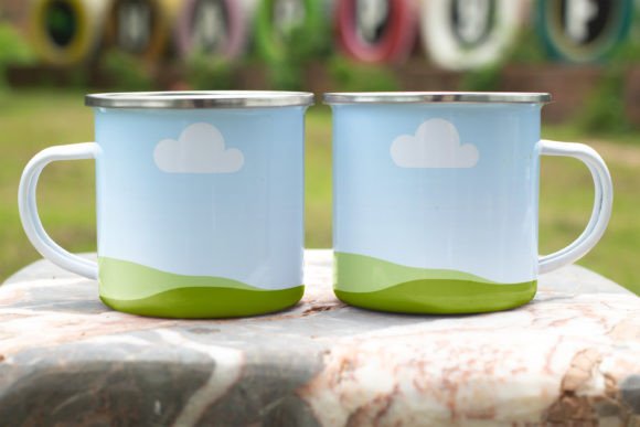 Canva DRAG & DROP Enamel Mug Mockup