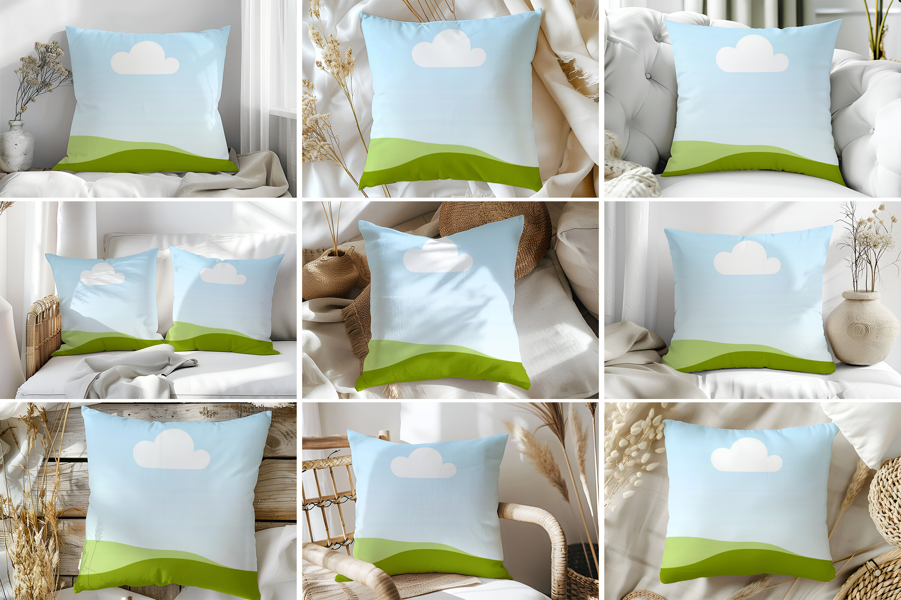 Canva DRAG & DROP Pillow Mockups Bundle