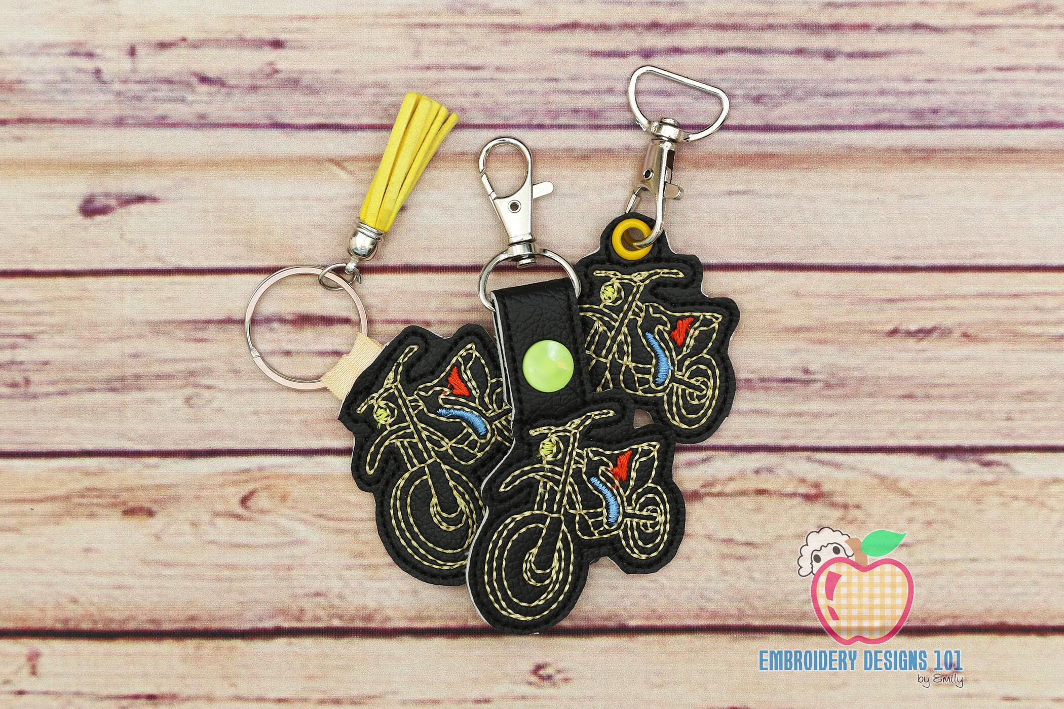 Dirt Bike ITH Key Fob Pattern