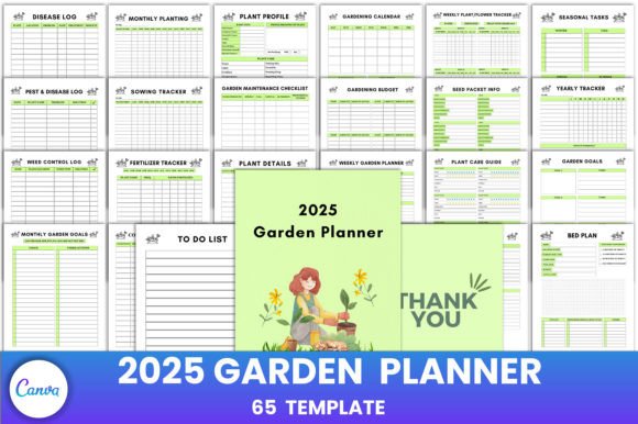 Editable 2025 Garden Planner Canva
