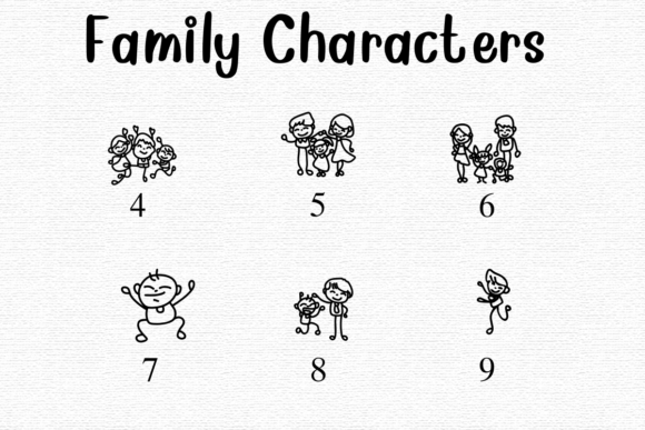 Family Characters Font - Preview 3