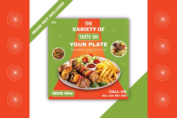 Preview of Fast Food Social Media Ads Template food social media design template
