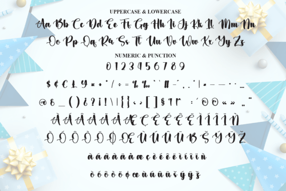 Hey Birthday Font PNG with transparent background - Preview 6
