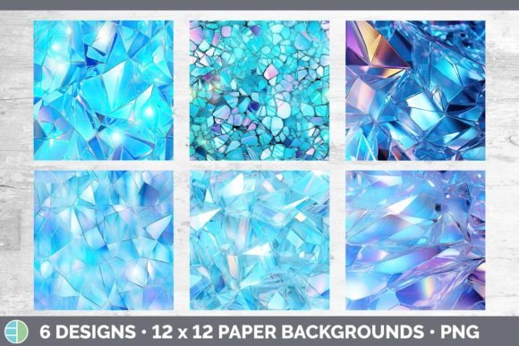 Cyan Sticker Background Holographic Cyan Paper Backgrounds | Di Graphic by Enliven Designs ...