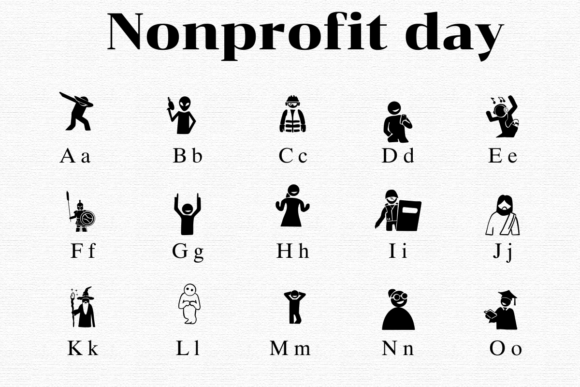 Nonprofit Day Font PNG with transparent background - Preview 1