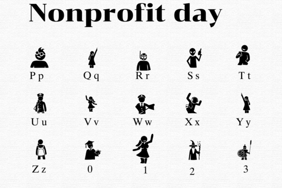 Nonprofit Day Font PNG with transparent background - Preview 2
