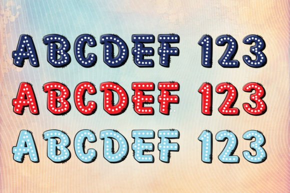 Patriotic America Font PNG with transparent background - Preview 1