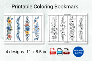 Printable Coloring Bookmark Set Graphic by Dreamwings Creations ...