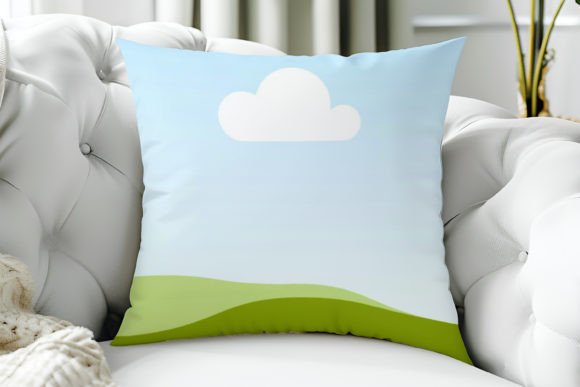 Square Pillow Canva Mockup | Drag & Drop
