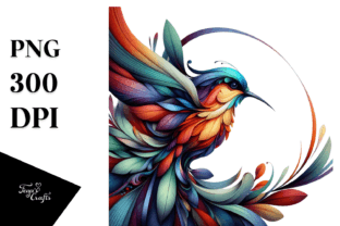 Vibrant Abstract Bird Clipart Graphic by Anastasia Feya · Creative Fabrica