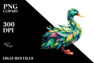 Vibrant Watercolor Duck PNG Graphic by Anastasia Feya · Creative Fabrica