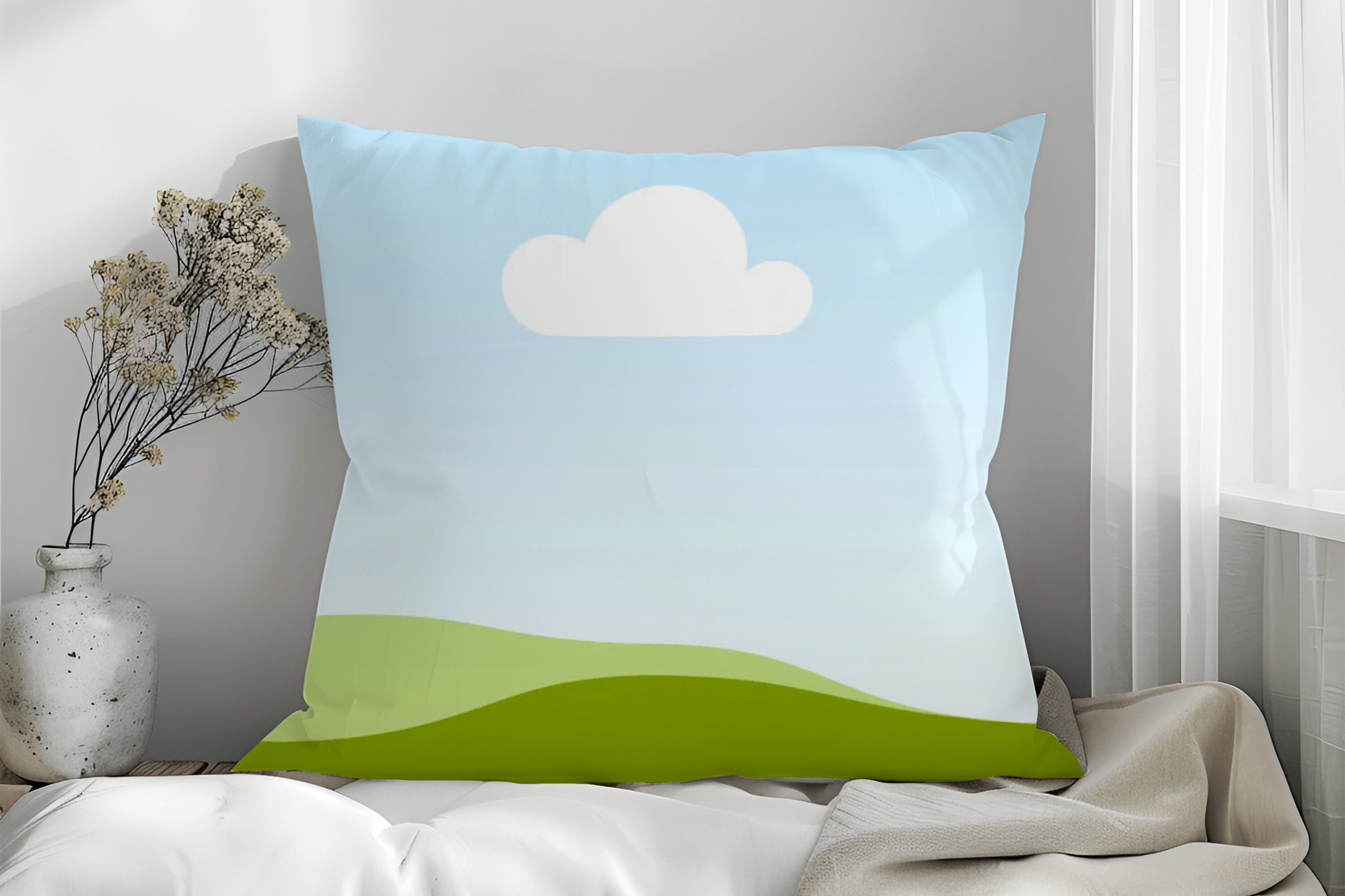 Canva DRAG & DROP Square Pillow Mockup