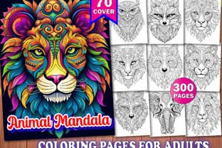 300 Adults Animal Mandala Coloring Book Graphic by PLAY ZONE · Creative ...