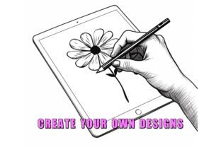 50 Flower Doodles Procreate Stamps Graphic by ProcreateSale · Creative ...