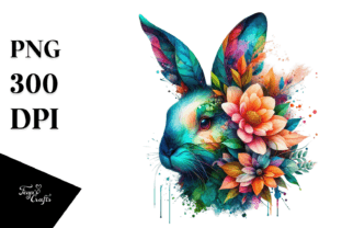 High Quality Abstract Rabit Scene Design Abstract Rabbit with Plant Leaves and 3D Graphic by Anastasia Feya ...