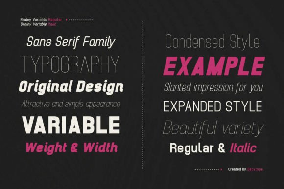 Brainy Variable Font - Preview 1