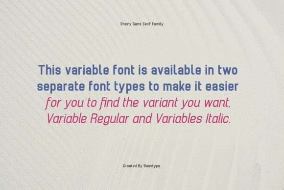 Brainy Variable Font - Preview 6