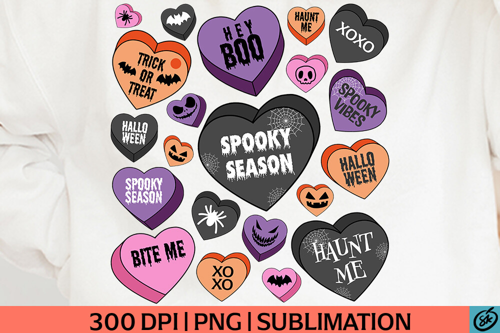 Candy Heart Halloween PNG Graphic by Sak Kobere · Creative Fabrica