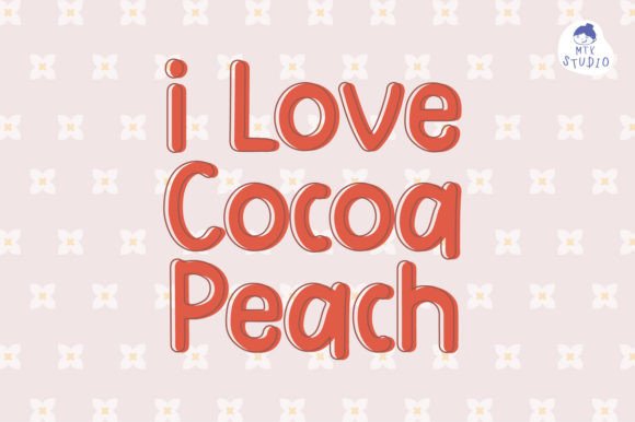 Cocoapeach Font PNG with transparent background - Preview 2