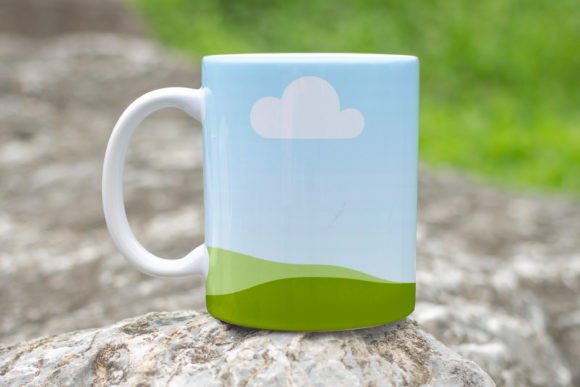 Coffee Mug Canva Mockup, Drag & Drop
