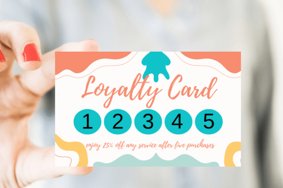 Colorful Loyalty Card Canva Template
