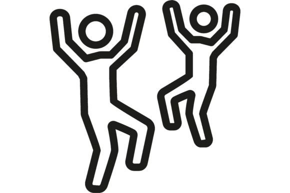Dancing People Icon. Happiness, Activity