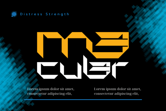 Distress Strength Font PNG with transparent background - Preview 3