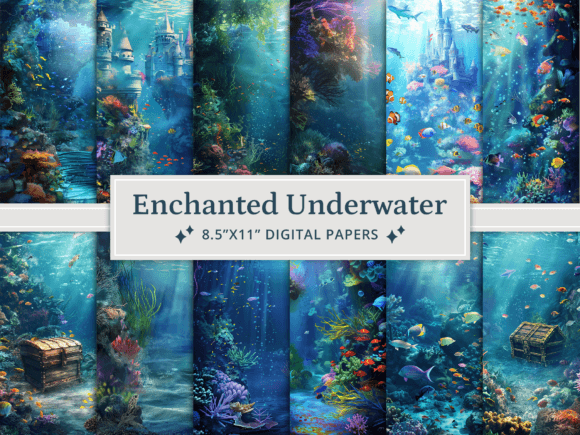 Enchanted Underwater Digital Papers